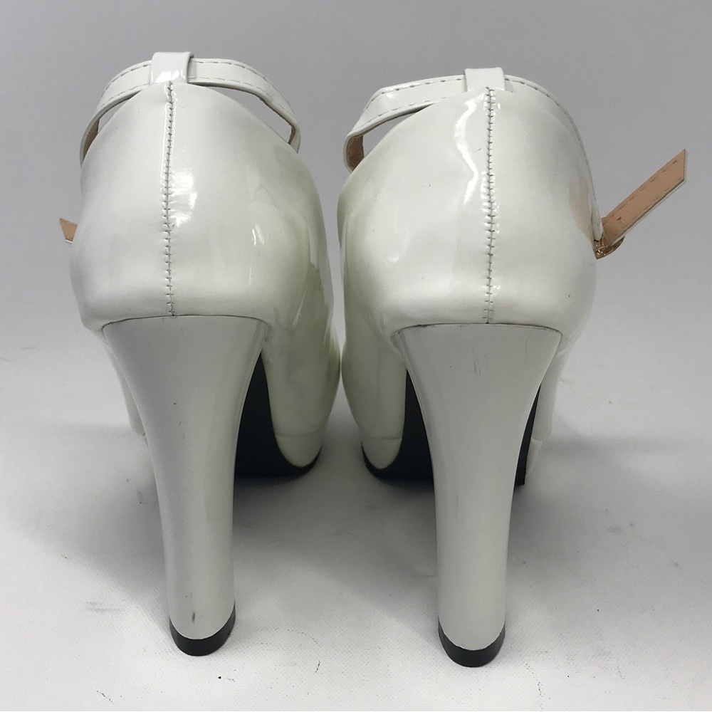 WUIWUIYU Cosplay Platform Ankle Strap Stiletto Heel, Women's Size 7 - White - Picture 6 of 14